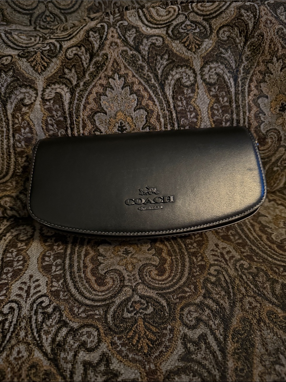 Coach Black Leather Eyewear Case